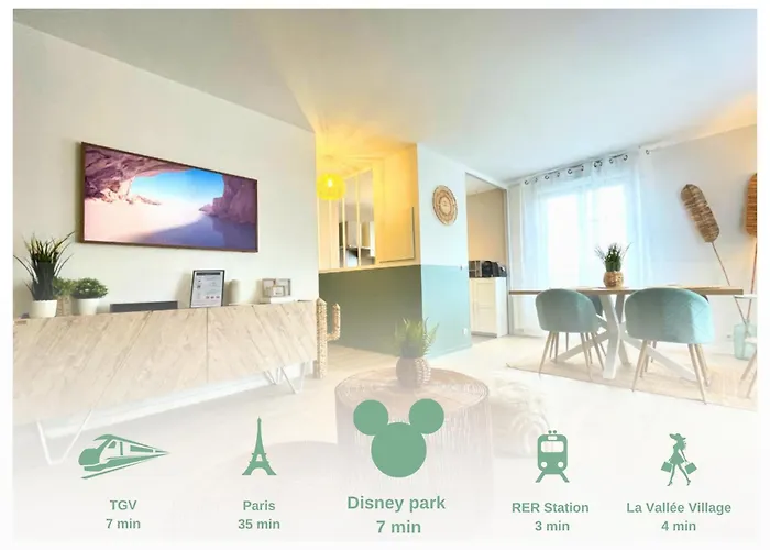 L\'Organik Disney 7 Min Gare 5 Min Parking Prive